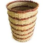 Paperus Handmade Eco-friendly Beige & Brown Large Waste Basket, Dustbin