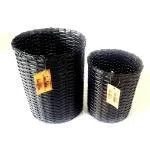 Paperus Handmade Eco-friendly Set of Small & Large Black Waste Basket, Dustbin