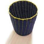Paperus Handmade Eco-friendly Blue & Yellow Large Waste Basket, Dustbin