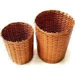 Paperus Handmade Eco-friendly Set of Small & Large Premium Bronze Waste Basket, Dustbin