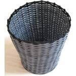 Paperus Handmade Eco-friendly Grey & Black Large Waste Basket, Dustbin