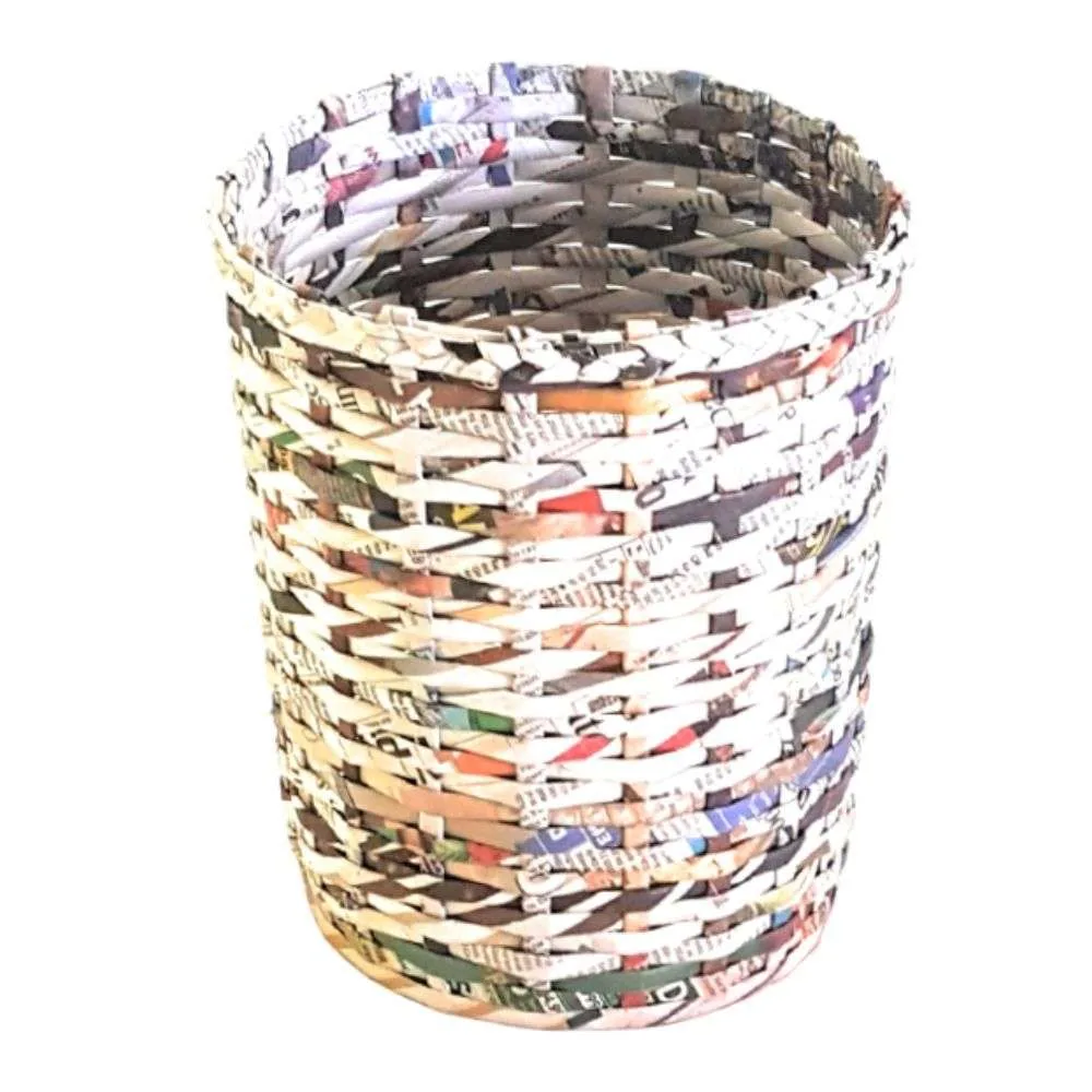 Paperus Handmade Eco-friendly Natural Small Waste Basket, Dustbin - Image 4