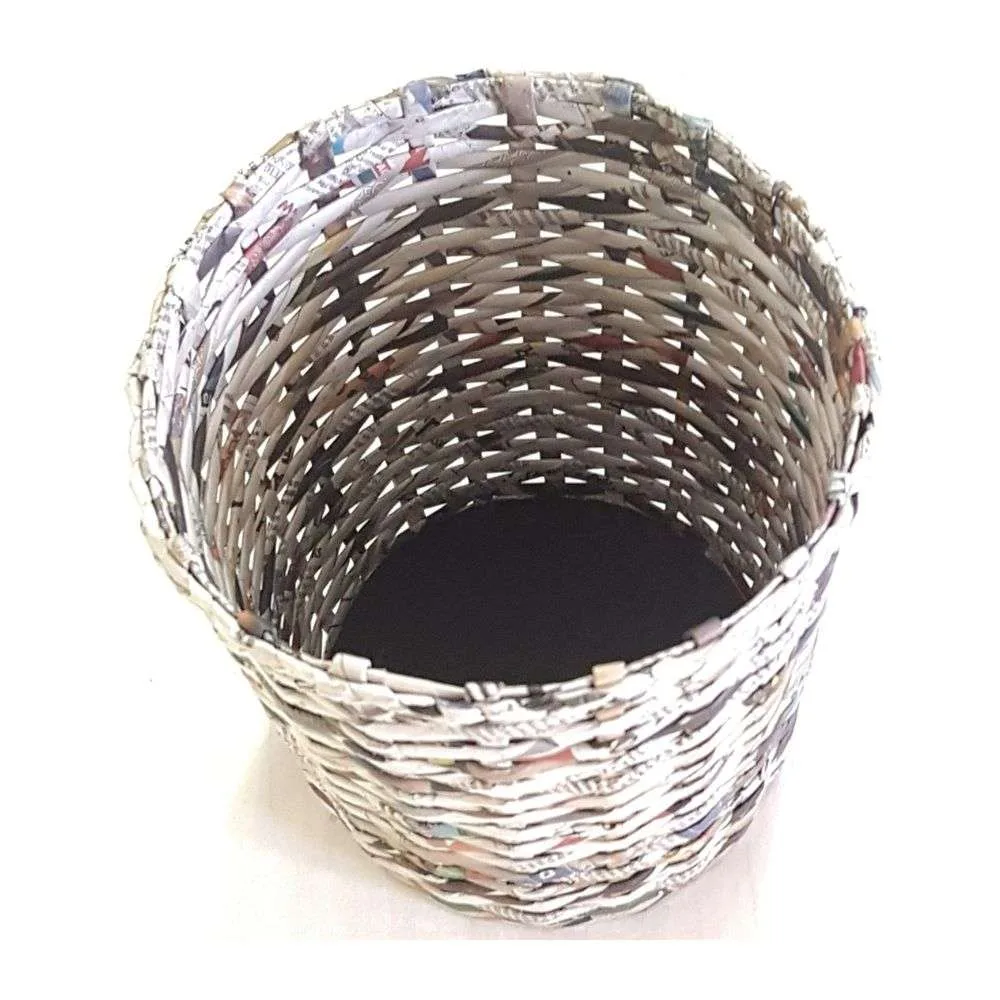 Paperus Handmade Eco-friendly Natural Small Waste Basket, Dustbin - Image 2
