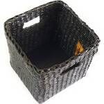 Paperus Square Brown Waste Basket, Dustbin, Storage Basket