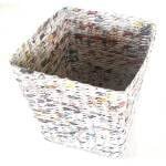 Paperus Square Natural Waste Basket, Dustbin, Storage Basket