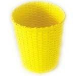 Paperus Handmade Eco-friendly Yellow Large Waste Basket, Dustbin