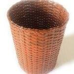 Paperus Handmade Eco-friendly Light Brown Small Waste Basket, Dustbin