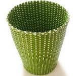 Paperus Large Green and White Laundry Basket, Handmade and Eco-friendly 35 Ltrs, 17 Inch Tall