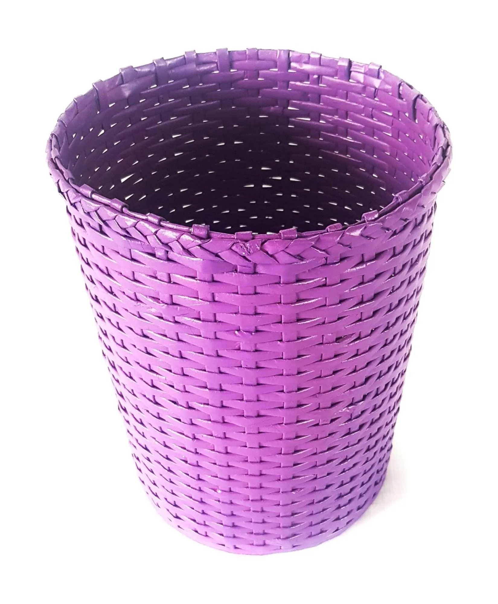 Paperus Handmade Eco-friendly Mauve Large Waste Basket, Dustbin - Image 1