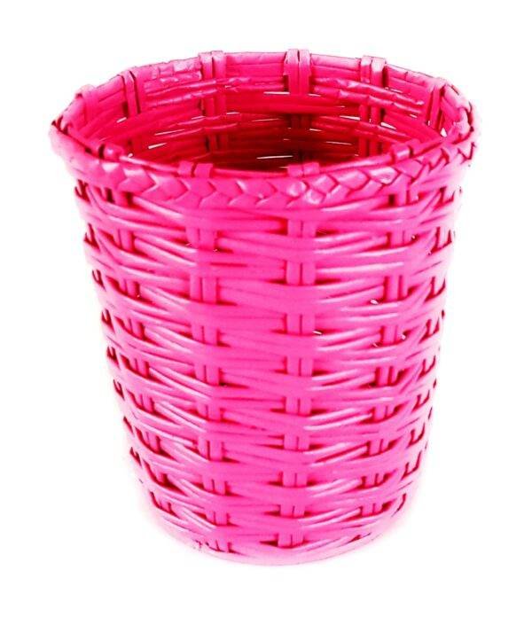 PAPERUS Pink Dustbin | Waste Basket | Indoor Planter 5 Ltr & 8 Inches Tall, Eco-friendly Handmade)