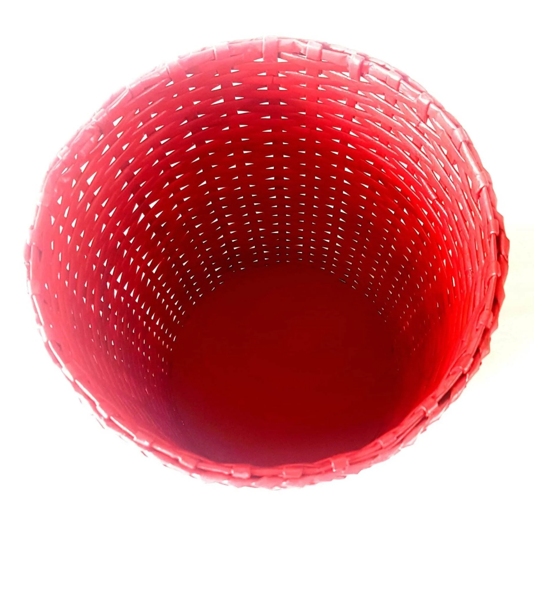 Paperus Handmade Eco-friendly Red Large Waste Basket, Dustbin - Image 5