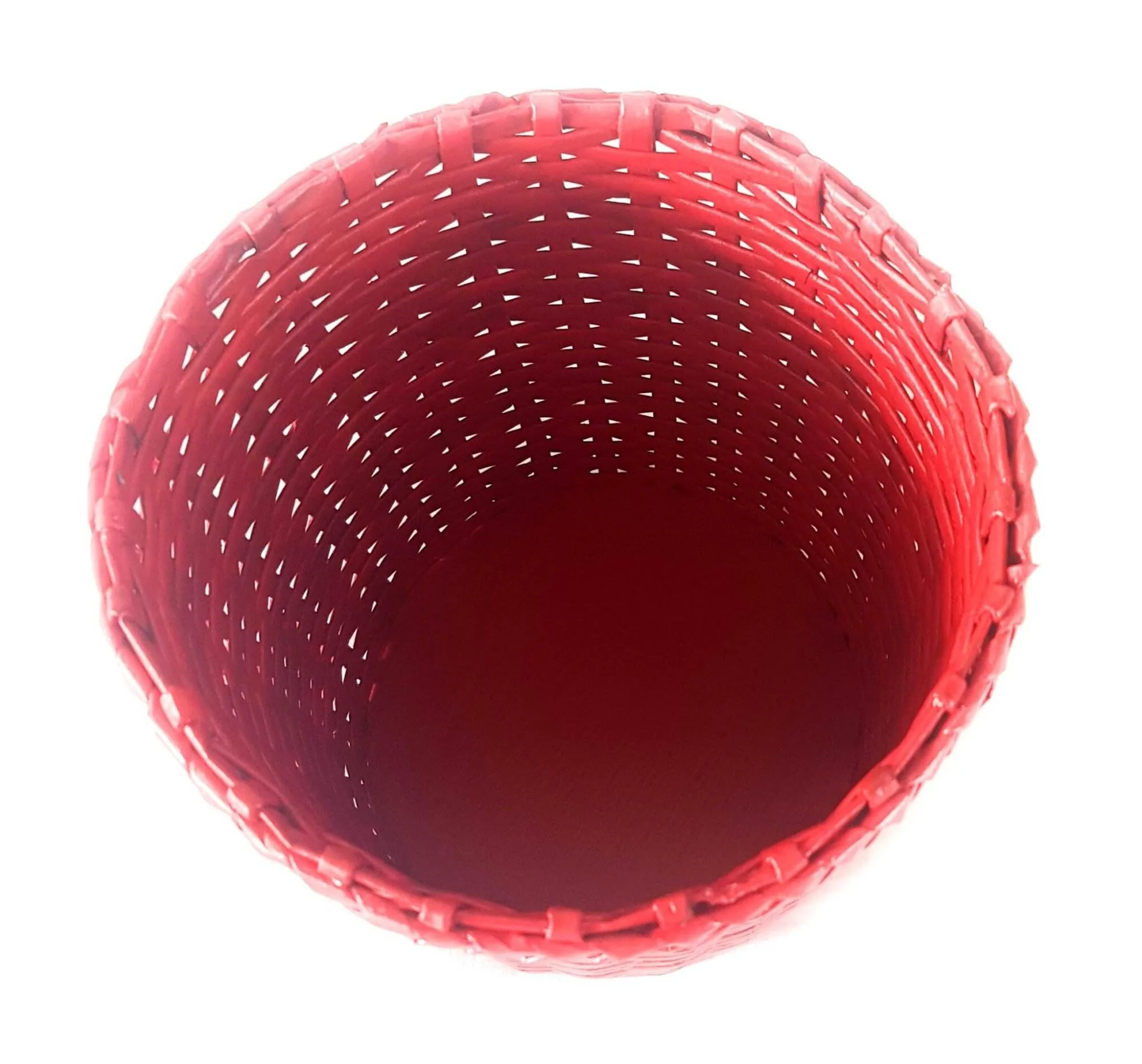 Paperus Handmade Eco-friendly Red Small Waste Basket, Dustbin - Image 5