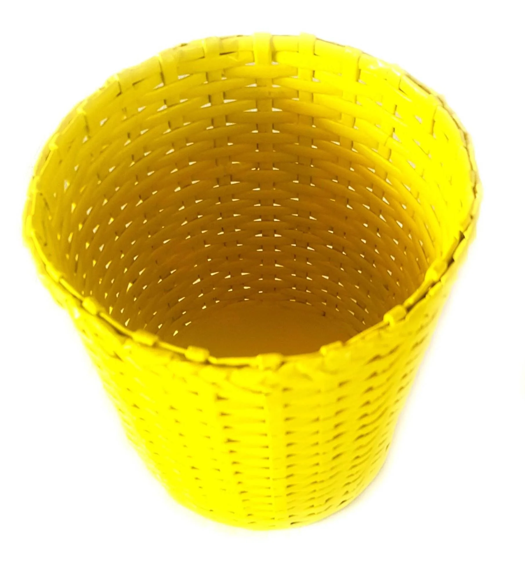 Paperus Handmade Eco-friendly Yellow Small Waste Basket, Dustbin - Image 2