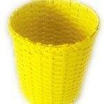 Paperus Handmade Eco-friendly Yellow Small Waste Basket, Dustbin