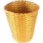 Paperus Handmade Eco-friendly Premium Gold Large Waste Basket, Dustbin