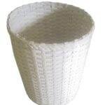Paperus Handmade Eco-friendly White Large Waste Basket, Dustbin
