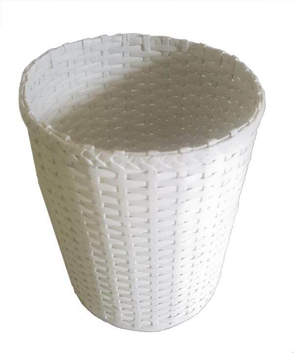 PAPERUS White Dustbin | Waste Basket | Indoor Planter 10 Ltr & 11 Inch Tall