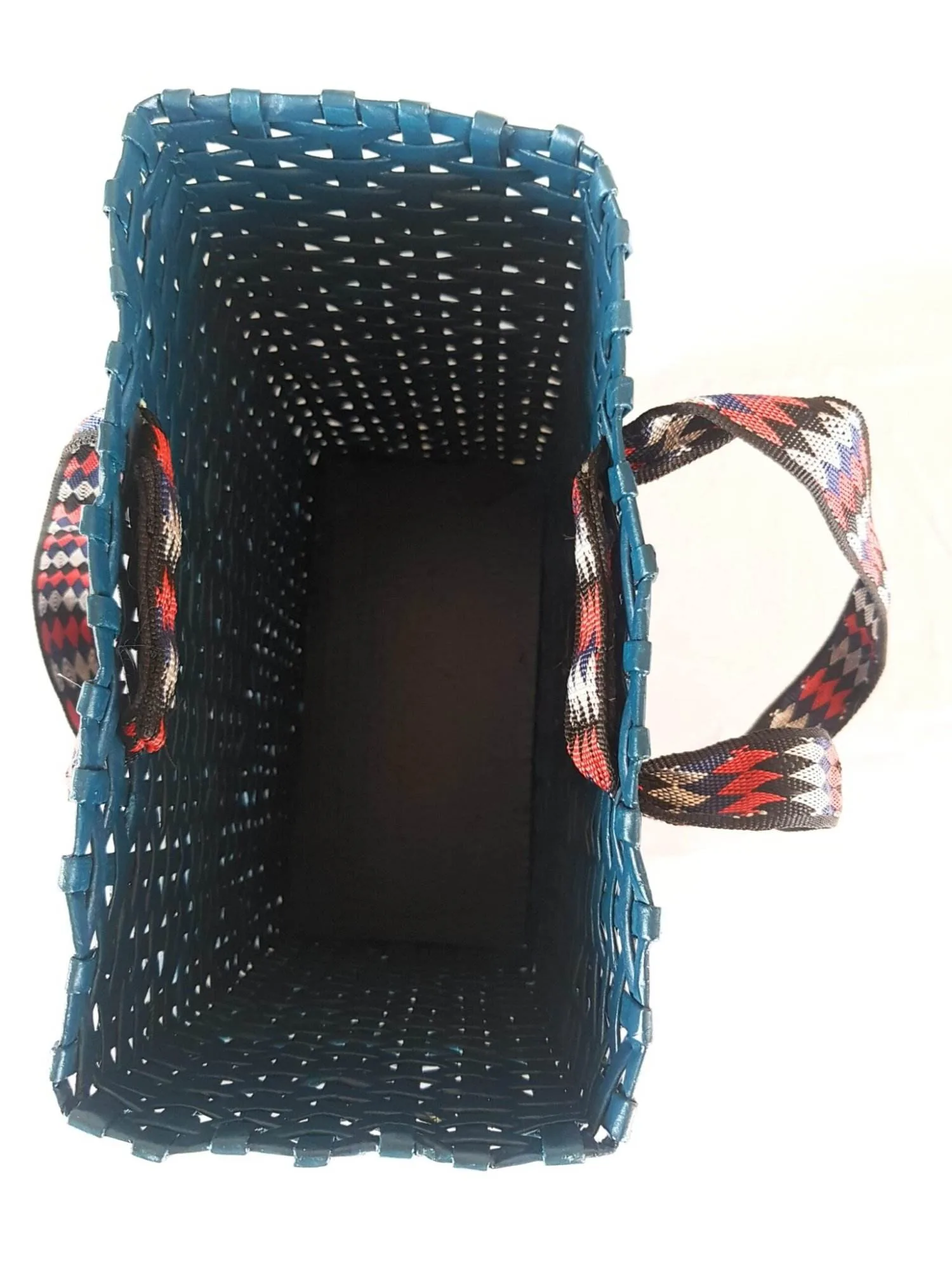 Paperus Compact and Small Lunch bag for Office Tiffin Basket Handbag Shopping Bag Peacock Blue - Image 5