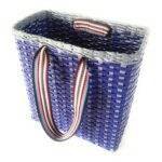 Paperus Compact and Small Lunch bag for Office Handbag Blue & Grey