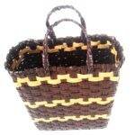 Paperus Compact and Small Lunch bag for Office Tiffin Basket Handbag Shopping Bag Beige and Brown