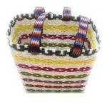 Paperus Compact and Small Lunch bag for Office Tiffin Basket Handbag Shopping Bag White Multicolor - Image 6