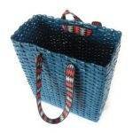 Paperus Compact and Small Lunch bag for Office Tiffin Basket Handbag Shopping Bag Peacock Blue