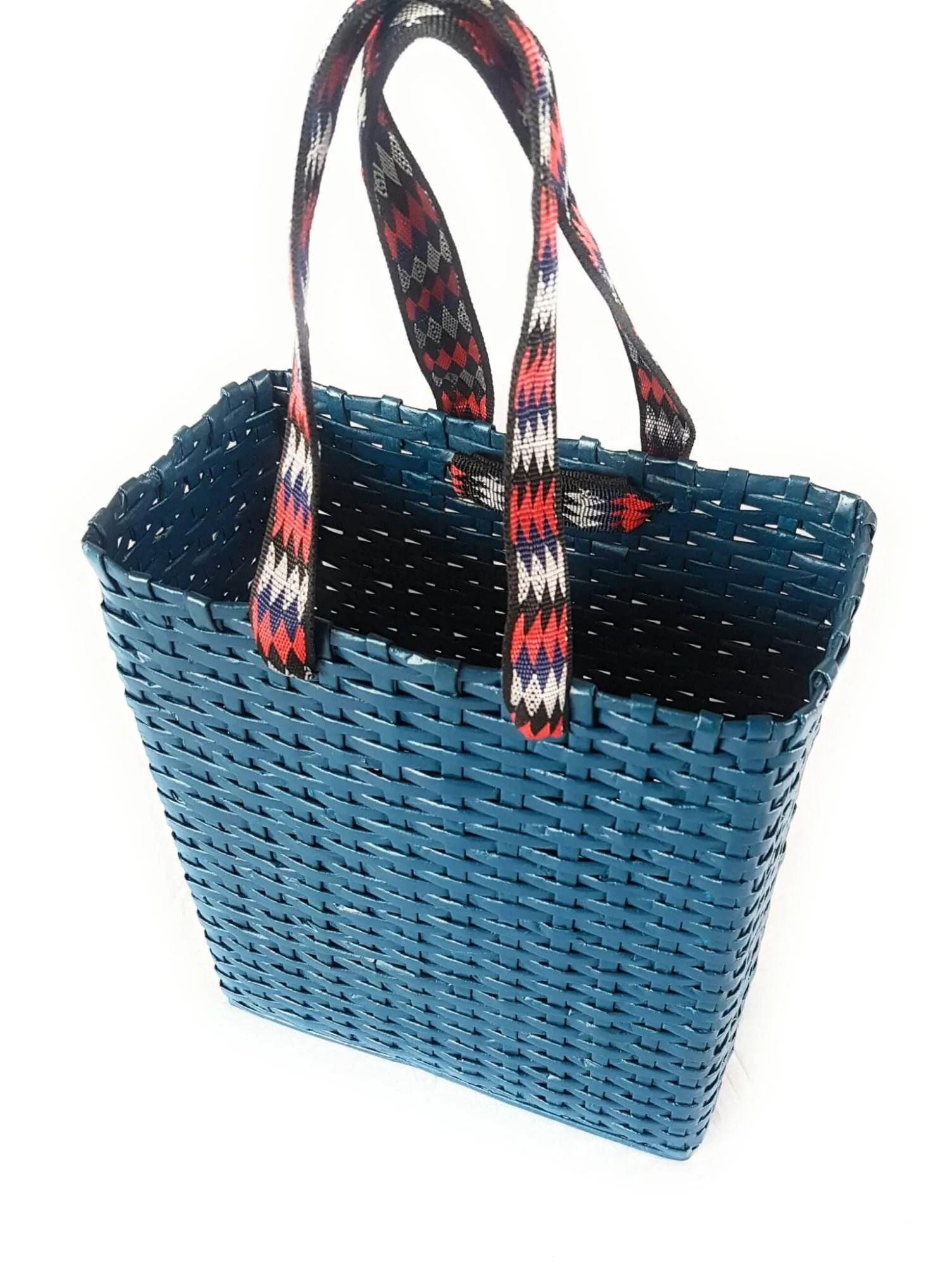 Paperus Compact and Small Lunch bag for Office Tiffin Basket Handbag Shopping Bag Peacock Blue - Image 2