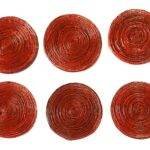 Paperus Set of 6 Coasters with Holder, Eco- friendly, Handmade of Paper ropes