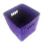 Paperus Square Purple Waste Basket, Dustbin, Storage Basket
