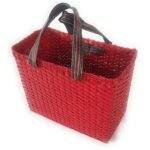 Paperus Red Large Lunch Bag for Office Tiffin Basket Picnic Basket Travel Bag