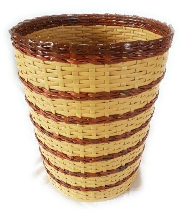 Paperus Laundry Basket, (Brown & Beige) 35 Liters, 17 Inches Tall