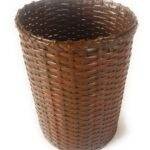 Paperus Handmade Eco-friendly Dark Brown Large Waste Basket, Dustbin