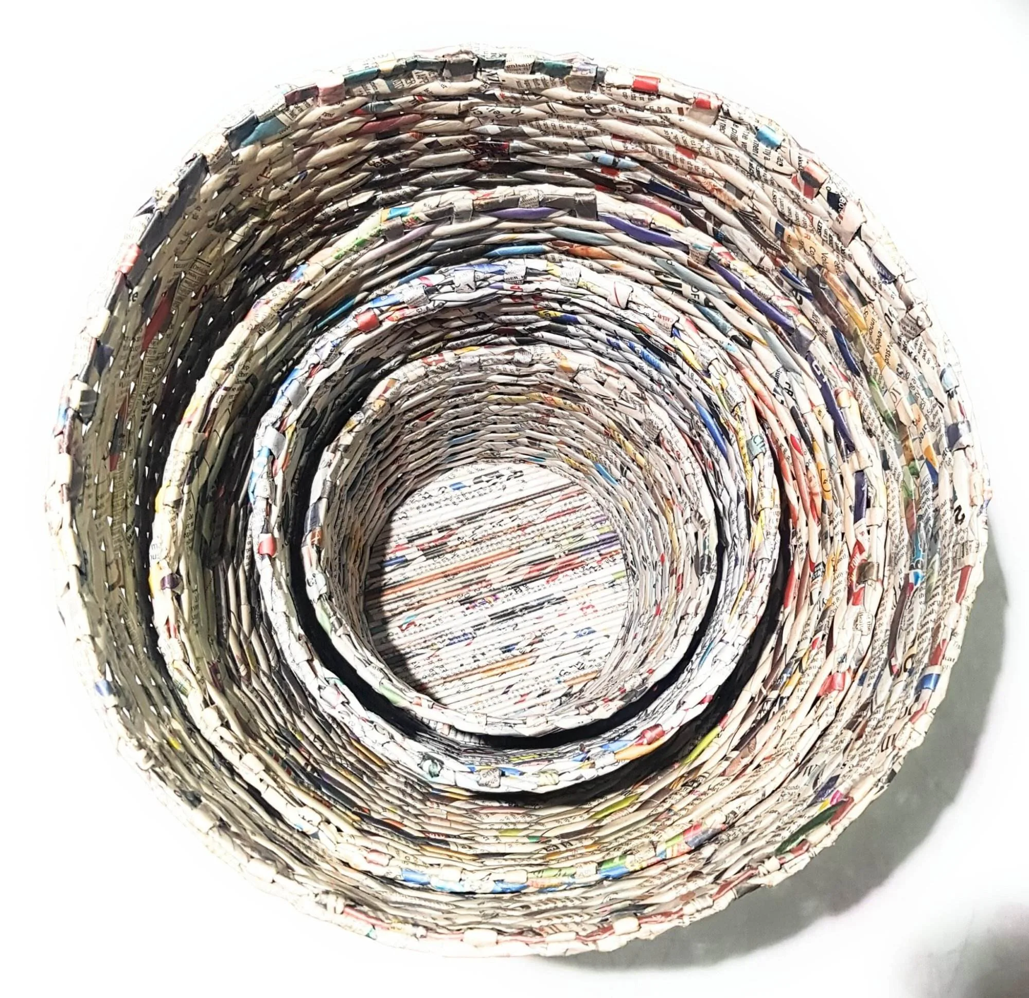 Paperus Set of 4 Natural Multi Purpose Round Storage Baskets, 17, 13, 11 and 8 Inch Tall - Image 3