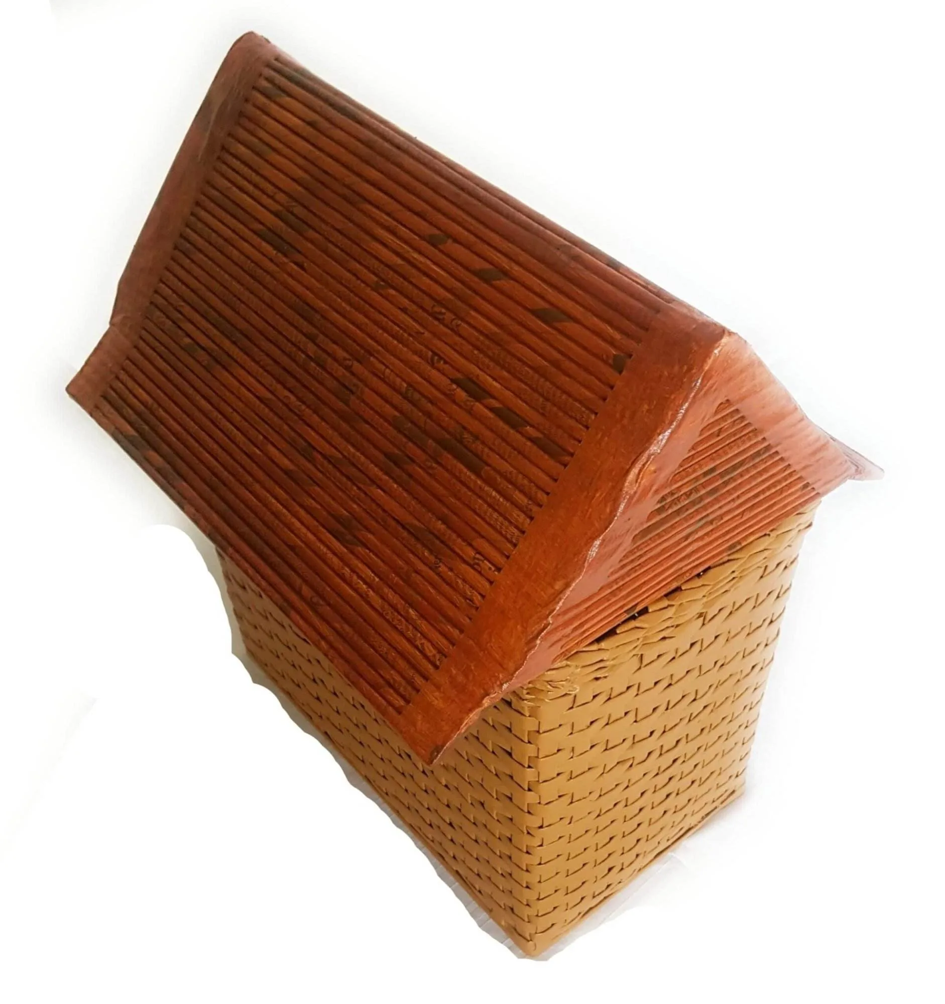 Paperus, Eco-friendly, Handmade, Hut Shaped Books Shelf, Notebooks Storage Basket - Image 3
