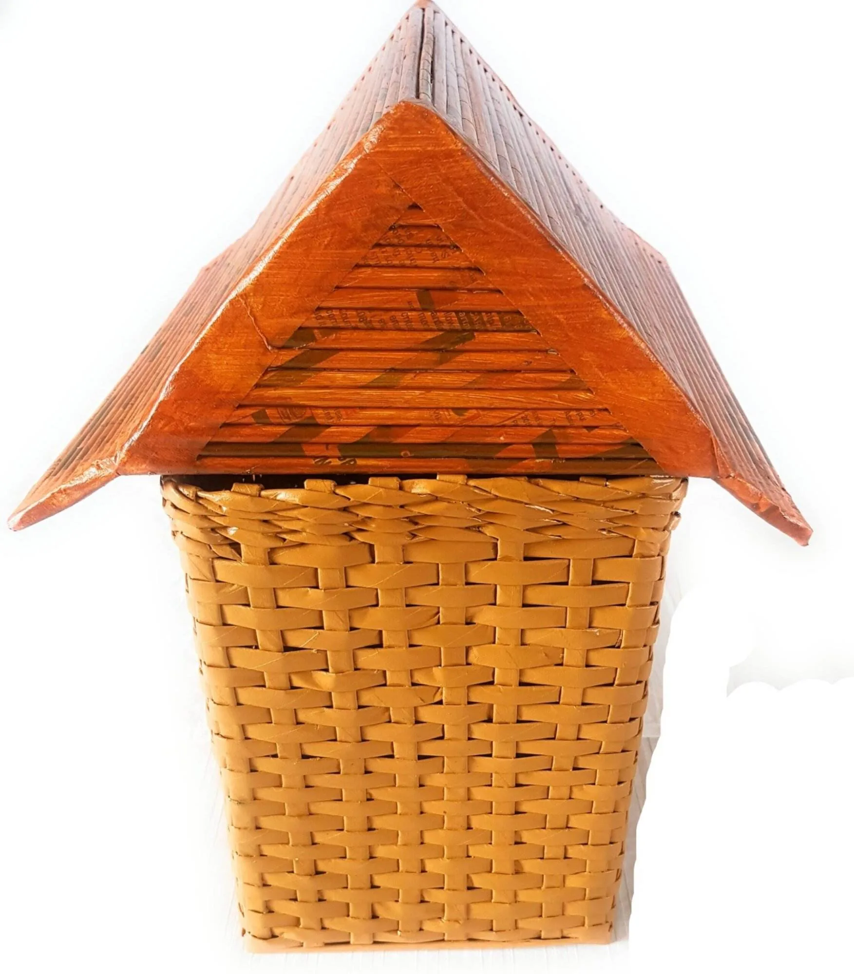 Paperus, Eco-friendly, Handmade, Hut Shaped Books Shelf, Notebooks Storage Basket - Image 4