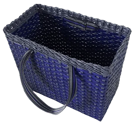 Paperus Blue & Grey Large Lunch Bag for Office Tiffin Basket Picnic Basket Travel Bag