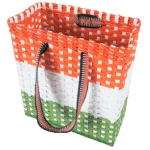 Paperus Independent Day Special Small Lunch Bag Handbag White Orange and Green