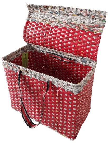 Picnic Basket With Lid, Carry Bag With Cover, Handbag Shopping Bag
